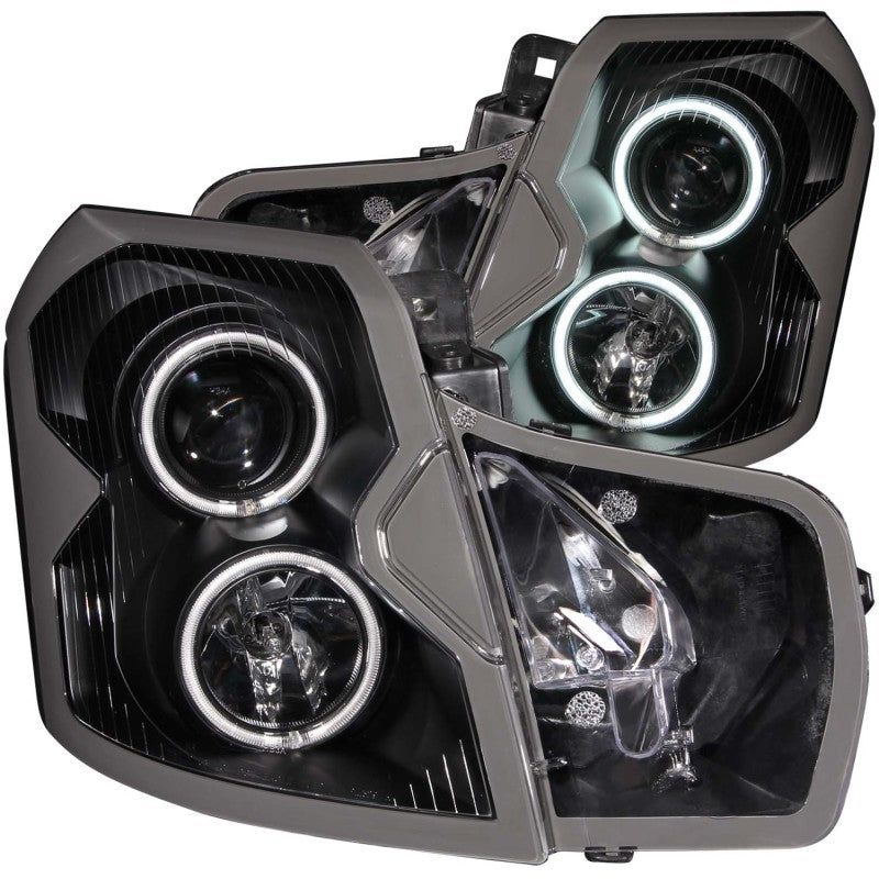 ANZO 2003-2007 Cadillac Cts Projector Headlights w/ Halo Black (CCFL)-Headlights-ANZO-ANZ121417-SMINKpower Performance Parts