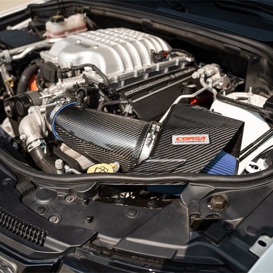 Corsa 20-23 Dodge Durango SRT Hellcat Carbon Fiber Air Intake w/ MaxFlow 5 Oil Filt.-Cold Air Intakes-CORSA Performance-COR44011-SMINKpower Performance Parts