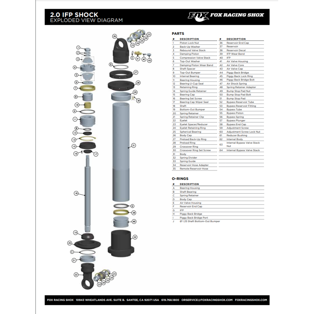 Fox Replacement Sleeve - .506in ID x .625in OD x 1.480in TLG (Steel/Clear Zinc)