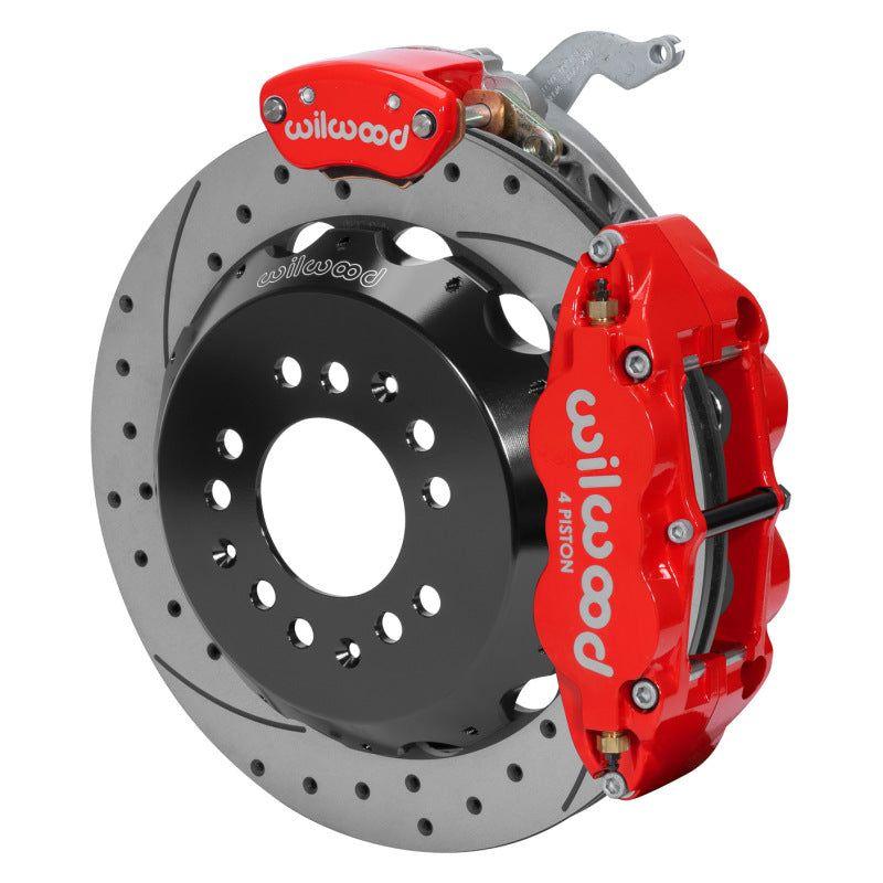 Wilwood Narrow Superlite 4R-MC4 Red Rear Kit 12.88in Drilled Rotor 88-96 Chevy Corvette C4