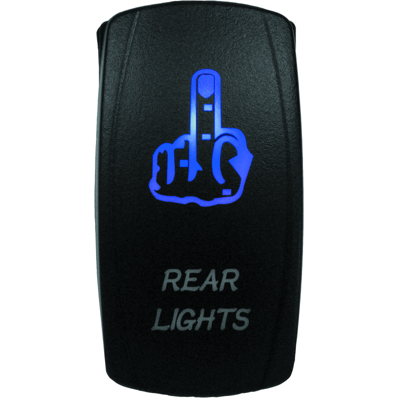 DragonFire Racing Lighted Switch Finger Rear Light On/Off Blue