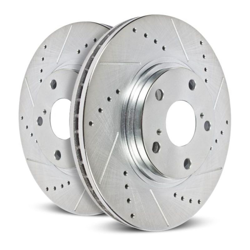 Power Stop 13-21 Toyota Land Cruiser Rear Evolution Drilled & Slotted Rotors - Pair