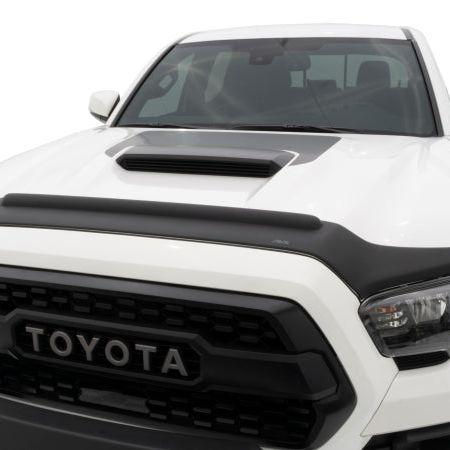 AVS 16-18 Toyota Tacoma Aeroskin II Textured Low Profile Hood Shield - Black