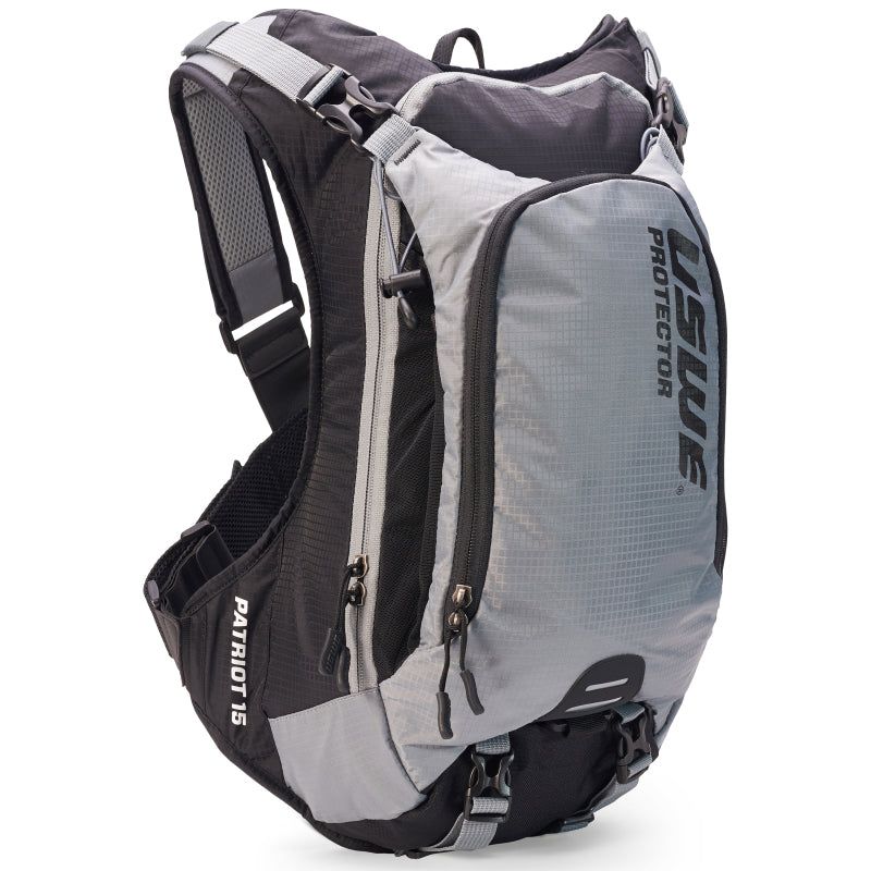 USWE Patriot MTB Protector Pack 15L - Grey/Black-Bags - Backpacks-USWE-USW2150719-SMINKpower Performance Parts