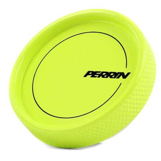 Perrin 02-21 Subaru WRX / 2022 BRZ & GR86 / 04-21 STI / 00-18 Forester XT Oil Fill Cap - Neon Yellow-Oil Caps-Perrin Performance-PERPSP-ENG-711NY-SMINKpower Performance Parts