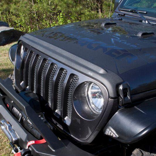 AVS 2018+ Jeep Wrangler (JL) 2dr/4dr Aeroskin II Textured Low Profile Hood Shield - Black