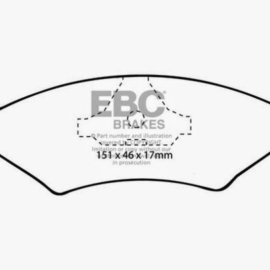 EBC 85-89 Ferrari 328 3.2 Redstuff Rear Brake Pads