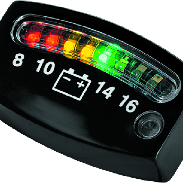 Kuryakyn LED Battery Gauge Universal Black