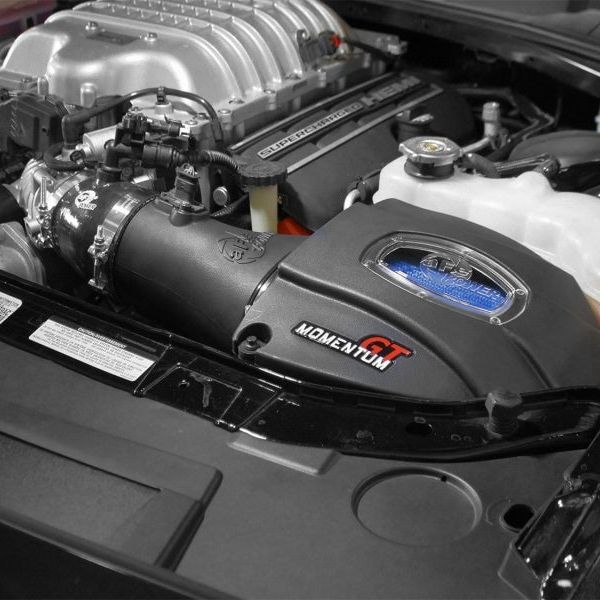 aFe Momentum Air Intake System PRO 5R w/ Extra Filter 2015 Dodge Challenger SRT Hellcat 6.2L (sc)-Cold Air Intakes-aFe-AFE52-72204-SMINKpower Performance Parts