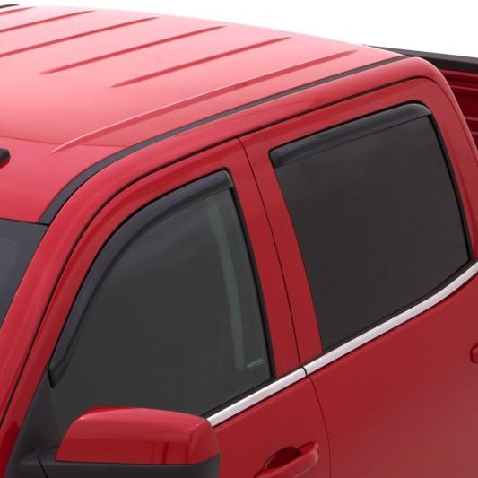 AVS 15-18 Chevy Silverado 2500 Crew Cab Ventvisor Front & Rear Window Deflectors 4pc - Smoke