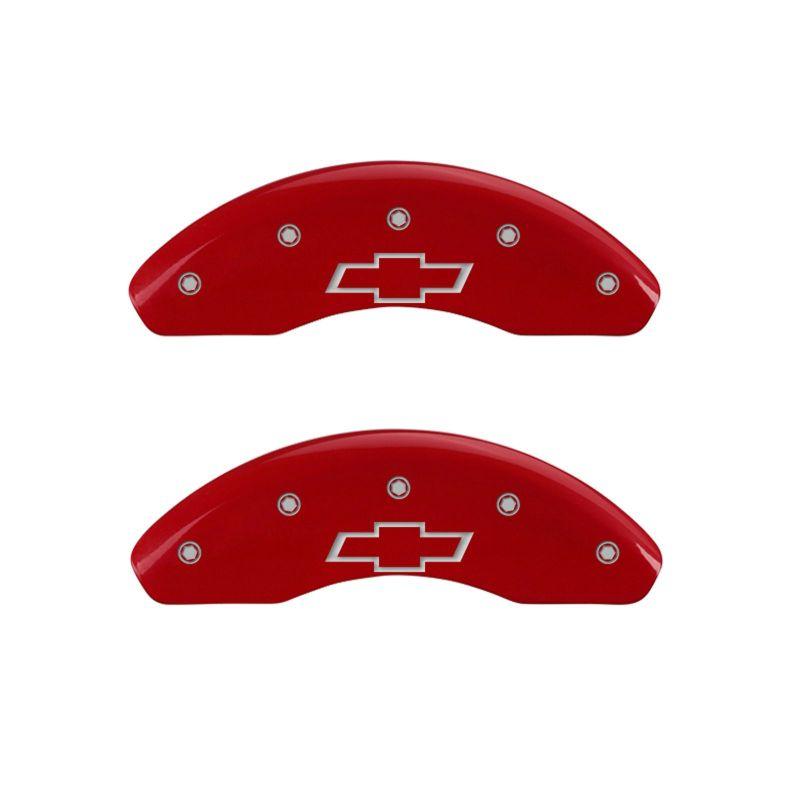 MGP 4 Caliper Covers Engraved Front & Rear Gen 5/SS Red finish silver ch-Caliper Covers-MGP-MGP14241SSS5RD-SMINKpower Performance Parts