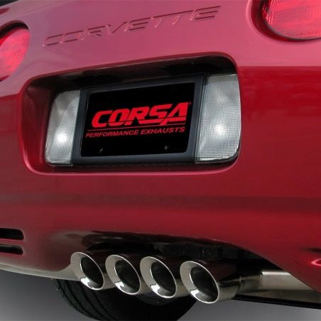 Corsa 97-04 Chevrolet Corvette C5 Z06 5.7L V8 Polished Sport Axle-Back Exhaust