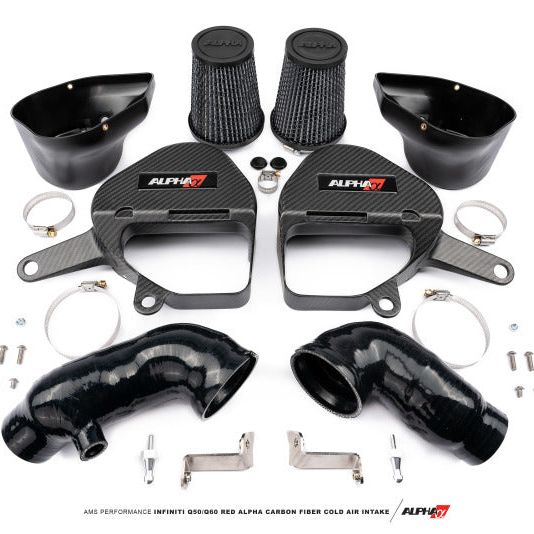 AMS Performance Infiniti Q50/Q60 Red Alpha Matte Carbon Intake Kit