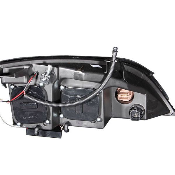 ANZO 2005-2007 Ford Focus Projector Headlights w/ Halo Black-Headlights-ANZO-ANZ121198-SMINKpower Performance Parts