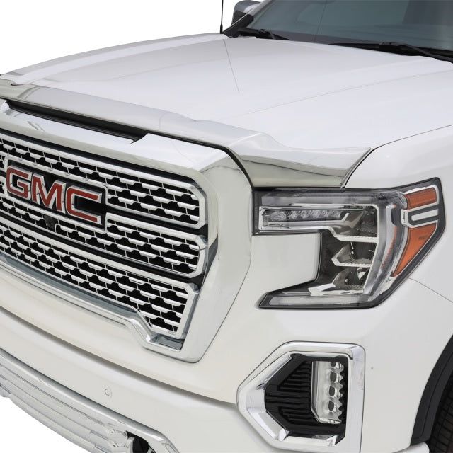 AVS 19-22 GMC Sierra 1500 Aeroskin Low Profile Hood Shield - Chrome