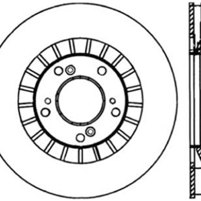 StopTech Power Slot 00-09 Honda S2000 CRYO Front Left Slotted Rotor