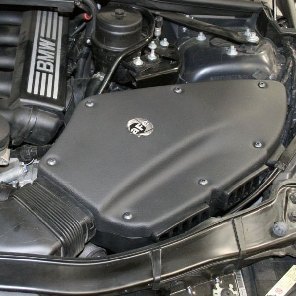 aFe MagnumForce Stage 2 Si Intake System Pro 5 R Black 06-12 BMW 3 Series E9x L6 3.0L Non-Turbo-Cold Air Intakes-aFe-AFE54-81012-B-SMINKpower Performance Parts