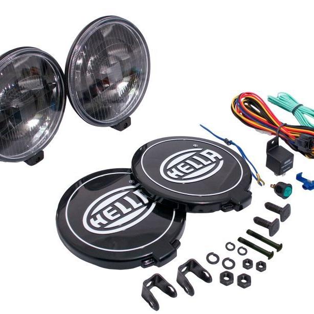 Hella 500 Series 12V Black Magic Halogen Driving Lamp Kit-Fog Lights-Hella-HELLA005750991-SMINKpower Performance Parts