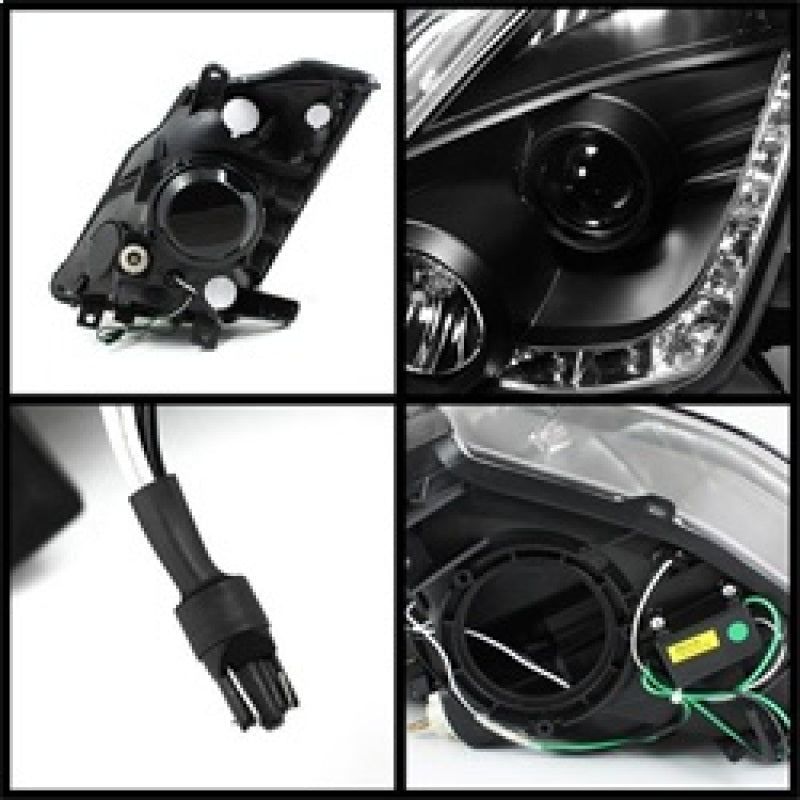 Spyder Nissan 350Z 03-05 Projector Headlights Halogen Model Only - DRL Black PRO-YD-N350Z02-DRL-BK-Headlights-SPYDER-SPY5064738-SMINKpower Performance Parts