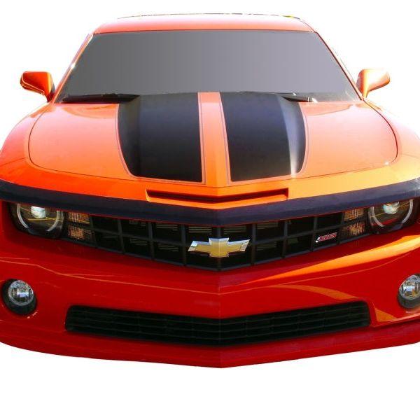 AVS 10-15 Chevy Camaro (Grille Fascia Mount) Aeroskin Low Profile Acrylic Hood Shield - Smoke