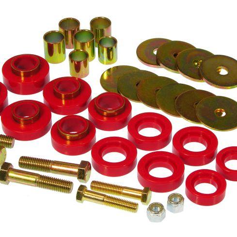 Prothane 67-81 Chevy Camaro Body Mount Kit w/ Hardware - Red