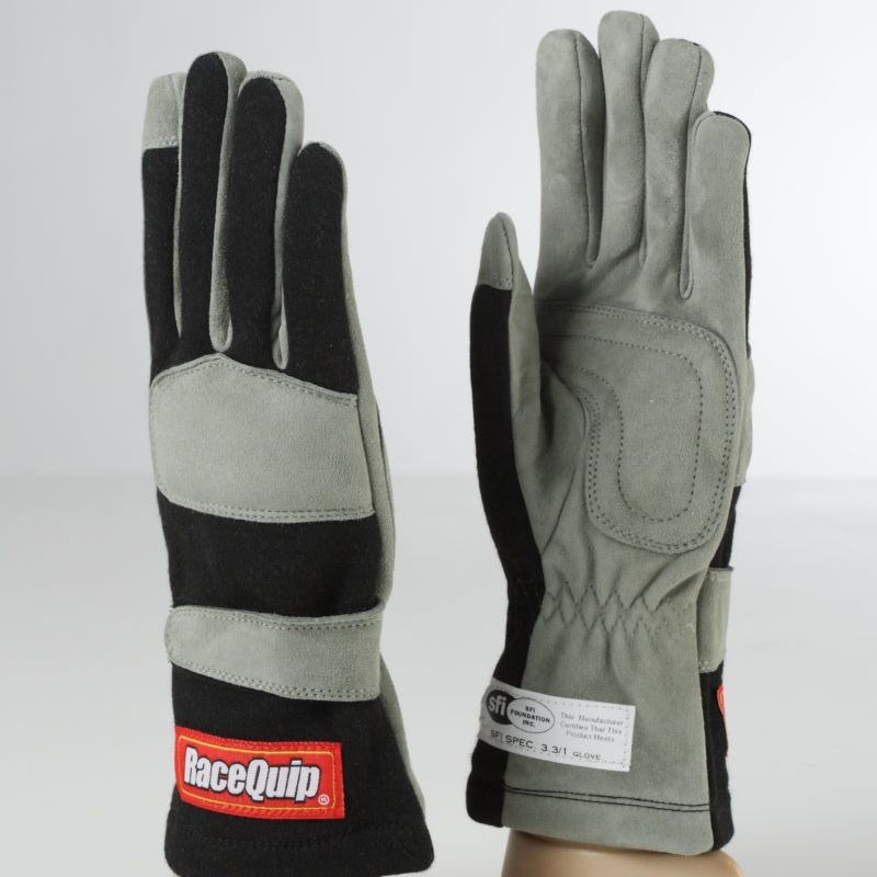 RaceQuip Black 1-Layer SFI-1 Glove - Medium-Racing Gloves-Racequip-RQP351003-SMINKpower Performance Parts
