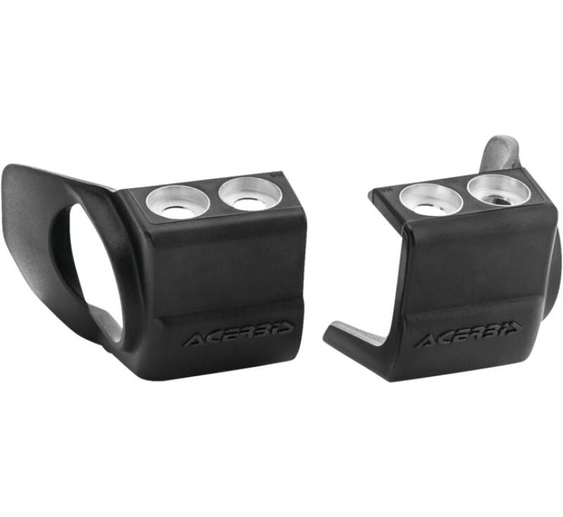 Acerbis 09+ Hon 250-450 CRF-R/X/RX/CRF450R-S/Kaw KX250F/450F/Beta Fork Shoe Protectors - Black