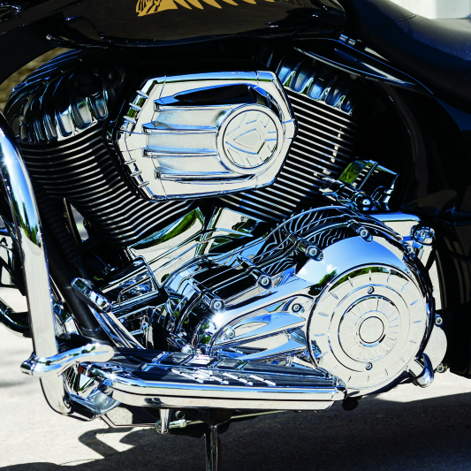 Kuryakyn Rear Oil Panel Accent Chrome Indian