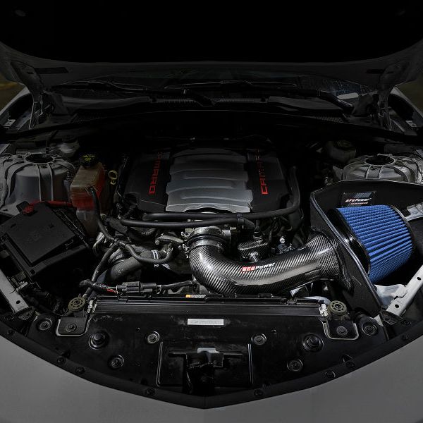 aFe Track Series Carbon Fiber Pro 5R AIS - 16-19 Chevrolet Camaro SS V8-6.2L-Cold Air Intakes-aFe-AFE57-10005R-SMINKpower Performance Parts