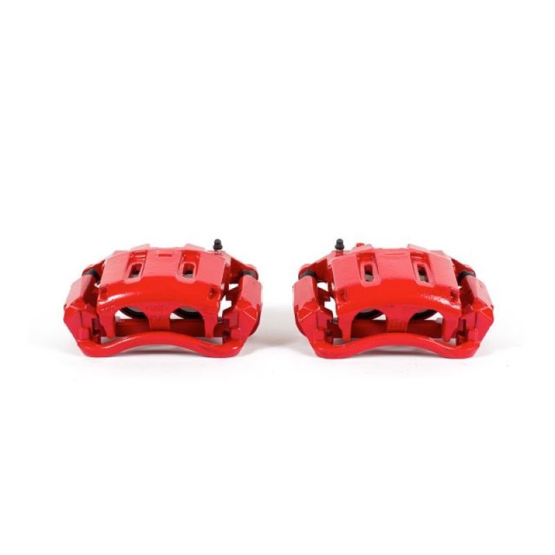 Power Stop 05-12 Ford F-350 Super Duty Front Red Calipers w/Brackets - Pair-Brake Calipers - Perf-PowerStop-PSBS4996-SMINKpower Performance Parts