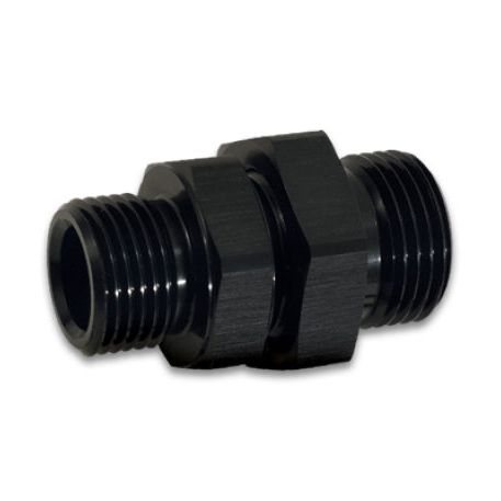 Vibrant -8AN ORB Male to Male Union Adapter - Anodized Black-Fittings-Vibrant-VIB16982-SMINKpower Performance Parts