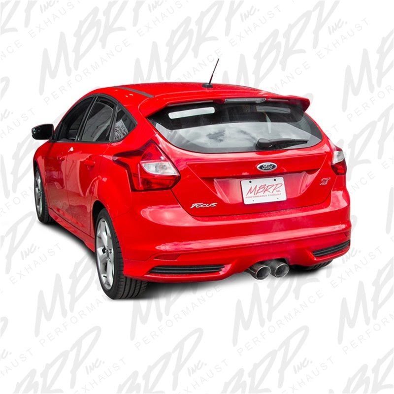 MBRP 13-14 Ford Focus ST 2.0L EcoBoost Dual Center Outlet T304 3in Cat Back-Catback-MBRP-MBRPS4200304-SMINKpower Performance Parts