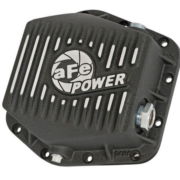 aFe Power Rear Differential Cover (Machined Black) 15-17 GM Colorado/Canyon 12 Bolt Axles-Diff Covers-aFe-AFE46-70302-SMINKpower Performance Parts