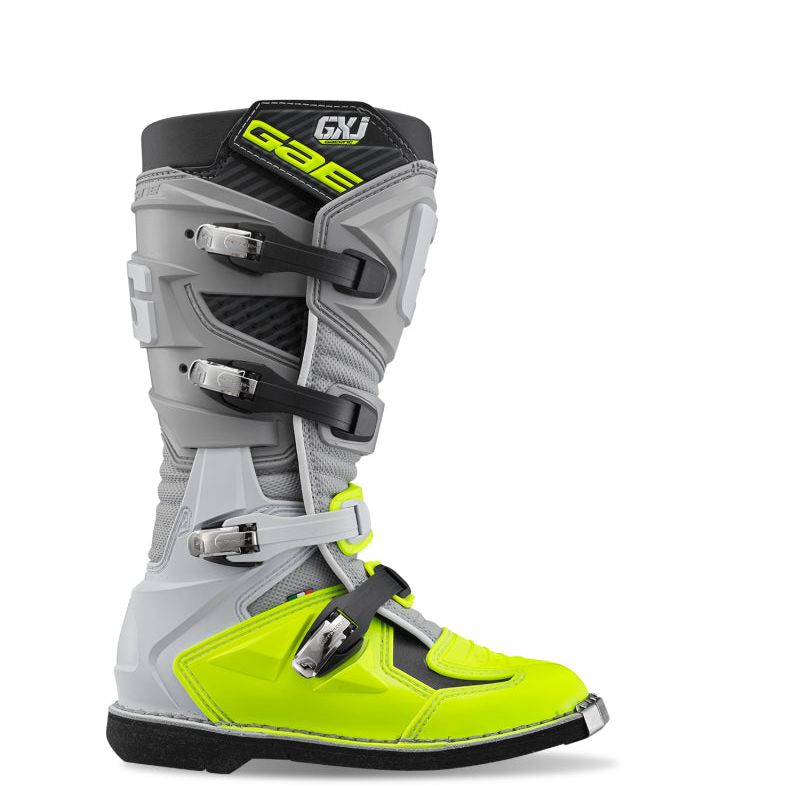 Gaerne GXJ Boot Grey/Fluorescent Yellow Size - Youth 4