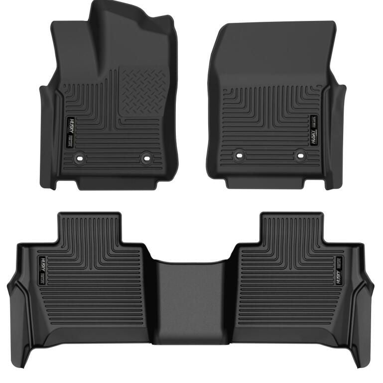 Husky Liners 23-24 Toyota Sequoia WeatherBeater Front & Second Row Floor Liners - Black