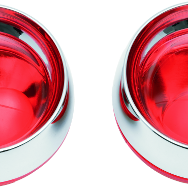 Kuryakyn Deep Dish Bezels With Red Lenses