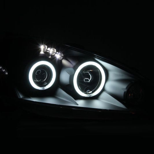 ANZO 2005-2006 Acura Rsx Projector Headlights w/ Halo Black-Headlights-ANZO-ANZ121197-SMINKpower Performance Parts