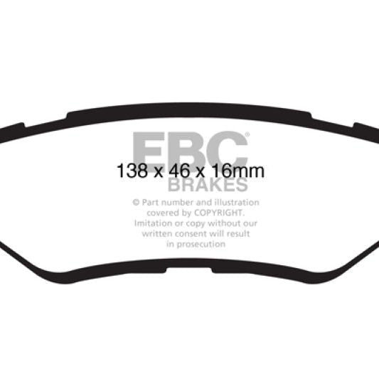 EBC 08-13 Cadillac CTS 3.0 Ultimax2 Rear Brake Pads