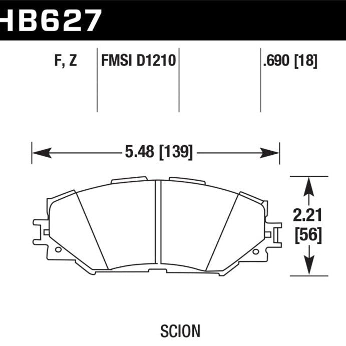 Hawk 06-16 Toyota RAV4 HPS 5.0 Front Brake Pads