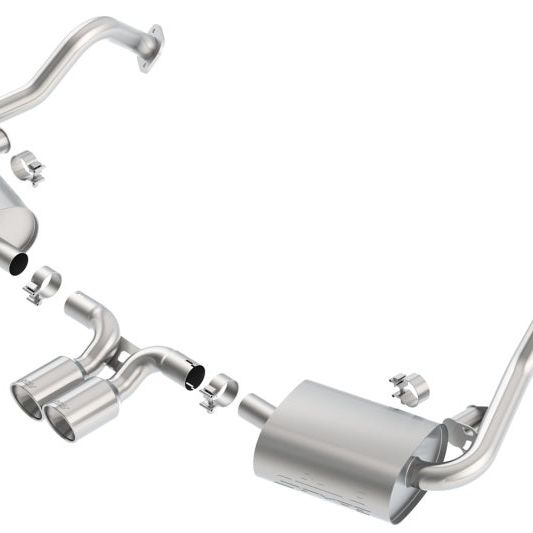 Borla 14-15 Porsche Cayman/Boxster (981) RWD 2Dr Dual Center Rear Exit Catback 4in Tip Exhaust Sys