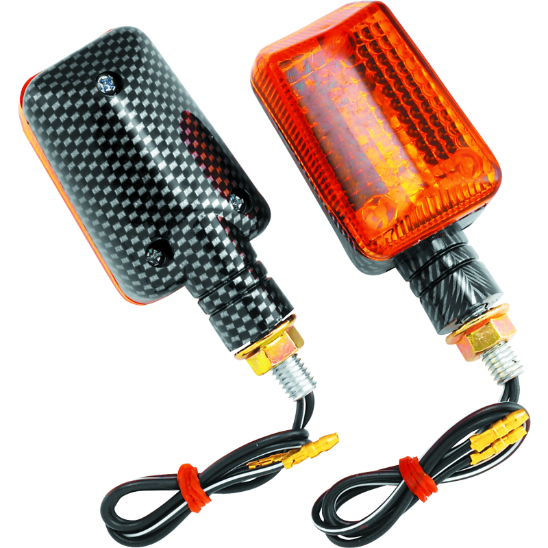 BikeMaster Universal Ministalk Marker Light - Carbon/Amber