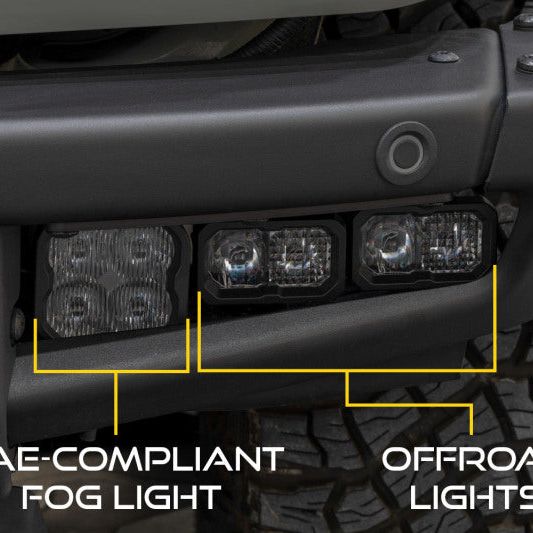 Diode Dynamics 21-Up Ford Bronco Stage Series Fog Pocket Kit - Yellow Max