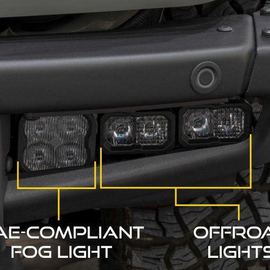 Diode Dynamics 2021 Ford Bronco Stage Series Fog Pocket Kit - Yellow Pro