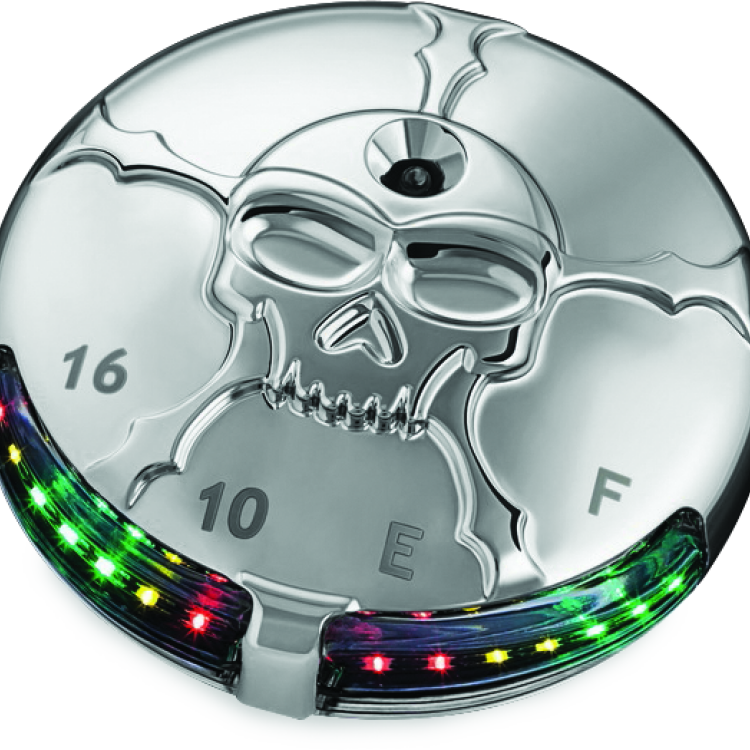 Kuryakyn Zombie Fuel & Battery Gauge Chrome