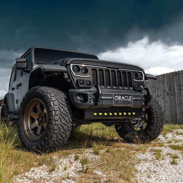 ORACLE Lighting 2019+ Jeep Wrangler JL Skid Plate w/ Integrated LED Emitters - Yellow SEE WARRANTY