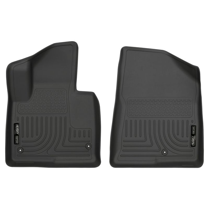 Husky Liners 13-15 Hyundai Sante Fe GLS/Limited WeatherBeater Front Row Black Floor Liners-Floor Mats - Rubber-Husky Liners-HSL13861-SMINKpower Performance Parts