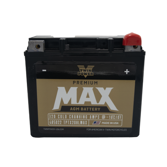 Twin Power GYZ-20HL Premium MAX Battery Replaces H-D 65989-97A Made in USA 320 CCA