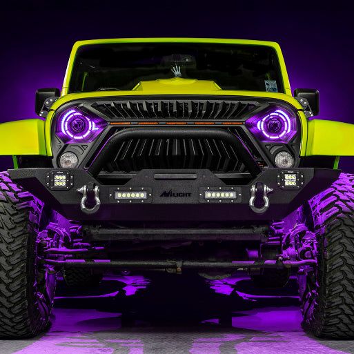 ORACLE Lighting 07-18 Jeep Wrangler JK Oculus 7in. ColorSHIFT Bi-LED Projector Headlights-Light Bars & Cubes-ORACLE Lighting-ORL5876-333-SMINKpower Performance Parts