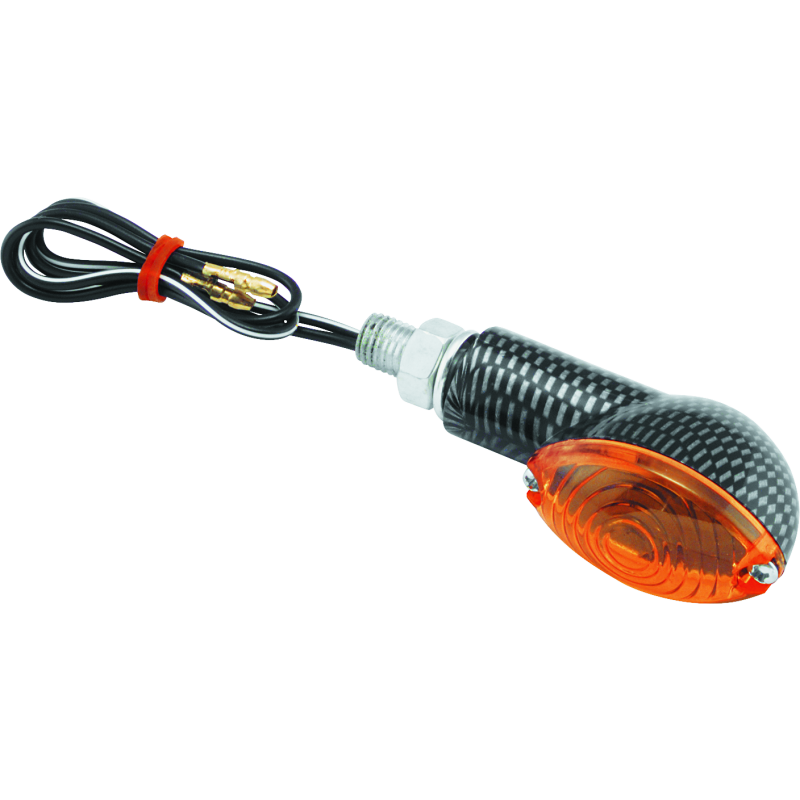 BikeMaster Ministalk Marker Light Oval Carbon/Amber