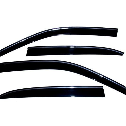 AVS 01-06 Lexus LS430 Ventvisor Low Profile Deflectors 4pc - Smoke w/Chrome Trim